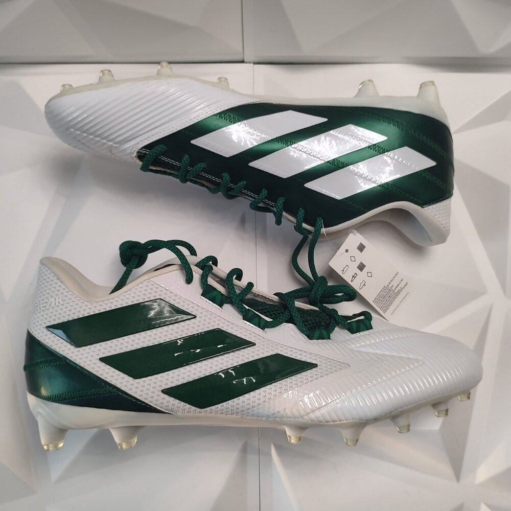 Adidas Mens Football Cleats 16 White Green Shoe Lacrosse Freak Carbon Low